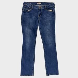 CAbi Jeans Size 8 Blue Straight Leg Denim Jeans Style# 514 RN#54077